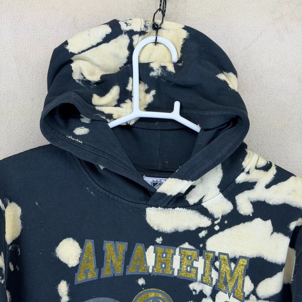 Youth Anaheim Ducks‎ Western Conference Bleached Hoodie Size L 14 16 NHL - Picture 3 of 12